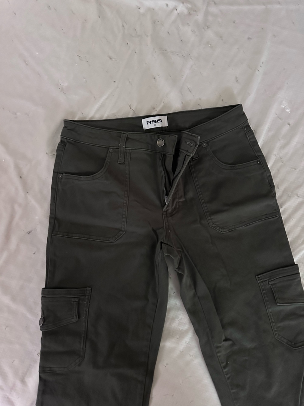 RSQ Women's Olive Green Boot Cut Cargo Pants-new without tags